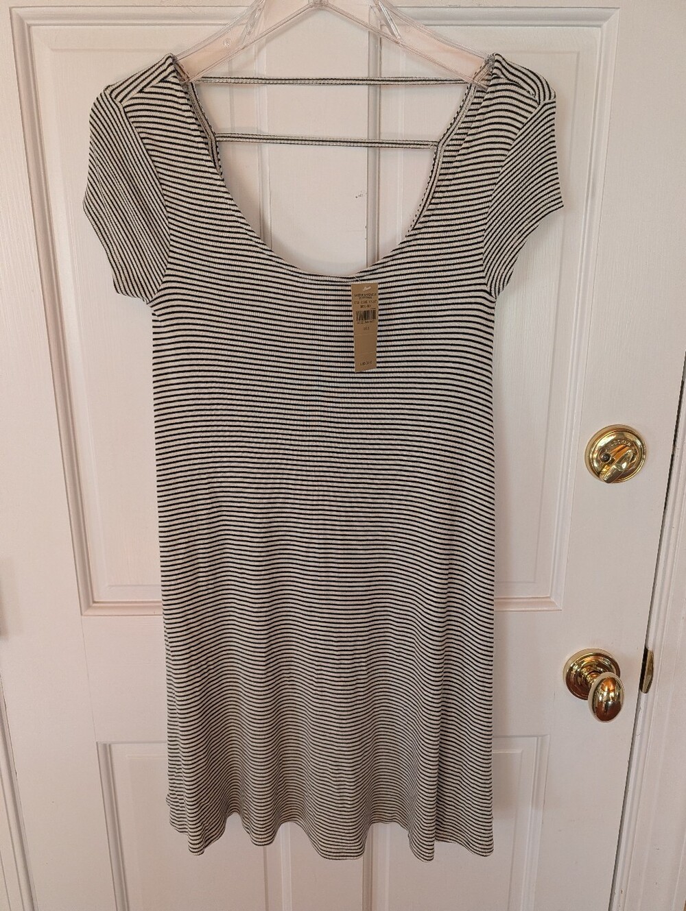 NWT American Eagle Outfitters AE Striped Scoop Neck T-Shirt Swing Dress Sz S